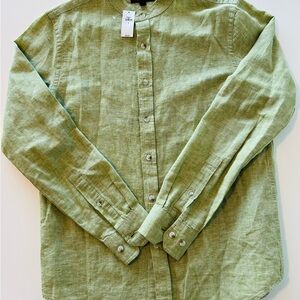 Banana Republic Factory  Linen Blend Banded Collar Button Ups (Selling Both)
